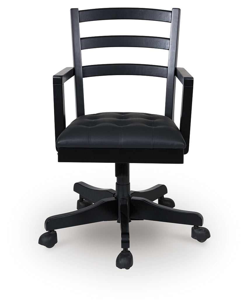 Wildenauer Brown/Black Home Office Desk Chair by Ashley at Eve Furniture
