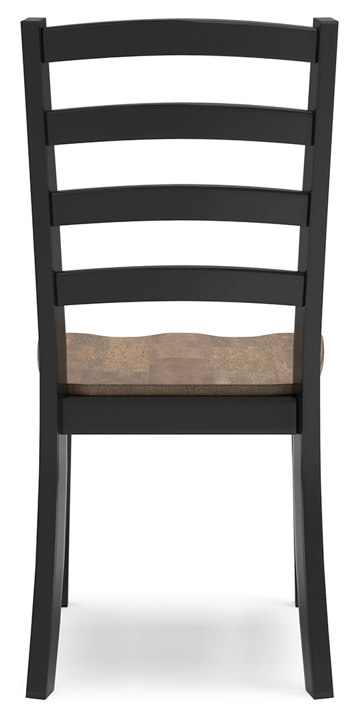 Wildenauer Dining Table and 6 Chairs and Bench in Brown/Black by Ashley at Eve Furniture