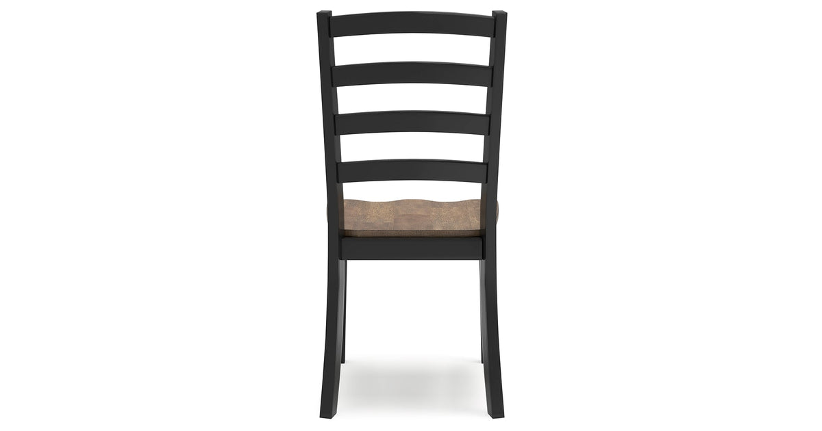 Wildenauer Dining Table and 6 Chairs and Bench in Brown/Black by Ashley at Eve Furniture