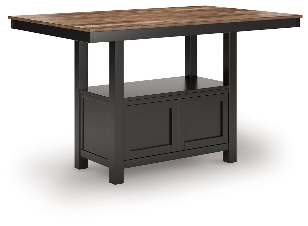 Wildenauer Brown/Black Counter Height Dining Table by Ashley at Eve Furniture