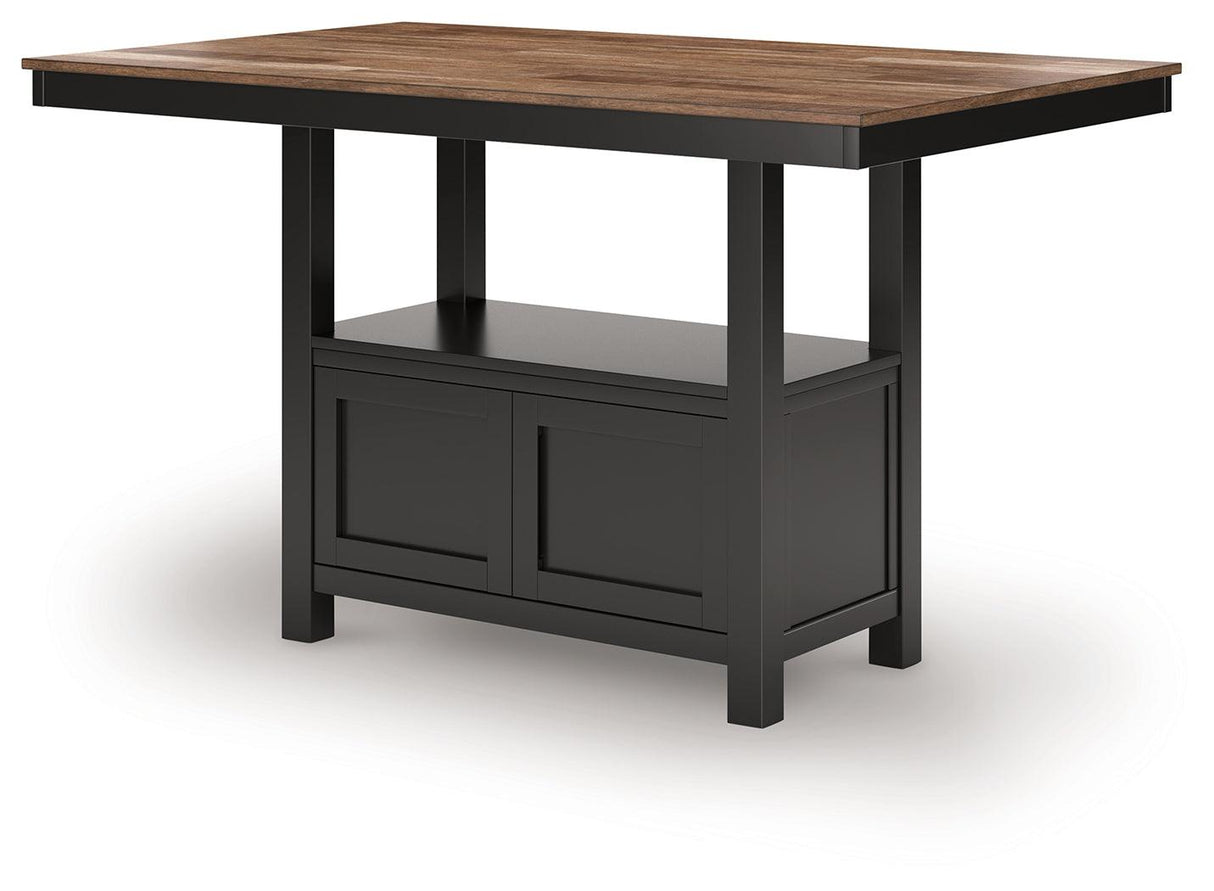 Wildenauer Brown/Black Counter Height Dining Table by Ashley at Eve Furniture