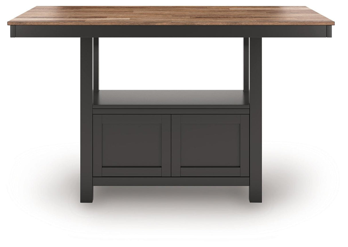 Wildenauer Brown/Black Counter Height Dining Table by Ashley at Eve Furniture