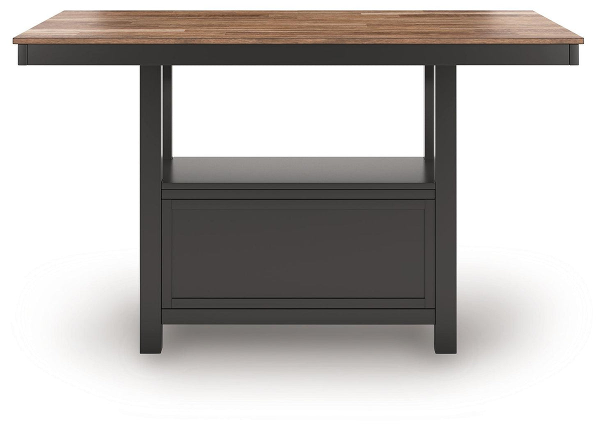 Wildenauer Brown/Black Counter Height Dining Table by Ashley at Eve Furniture