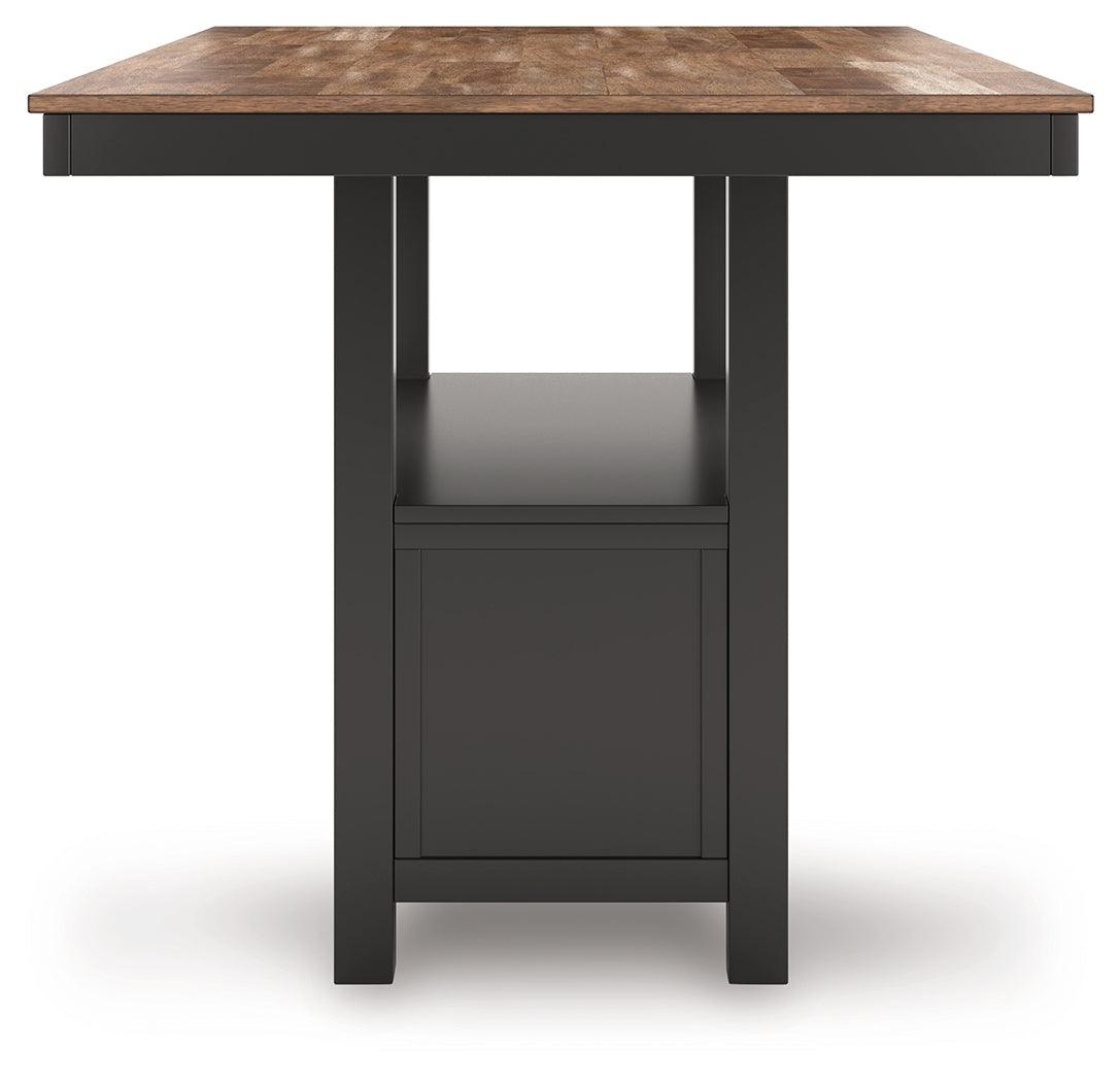 Wildenauer Brown/Black Counter Height Dining Table by Ashley at Eve Furniture