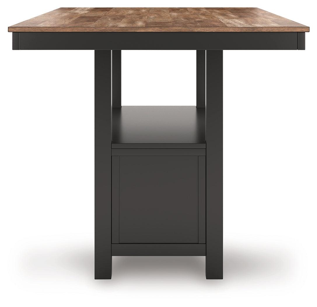 Wildenauer Brown/Black Counter Height Dining Table by Ashley at Eve Furniture
