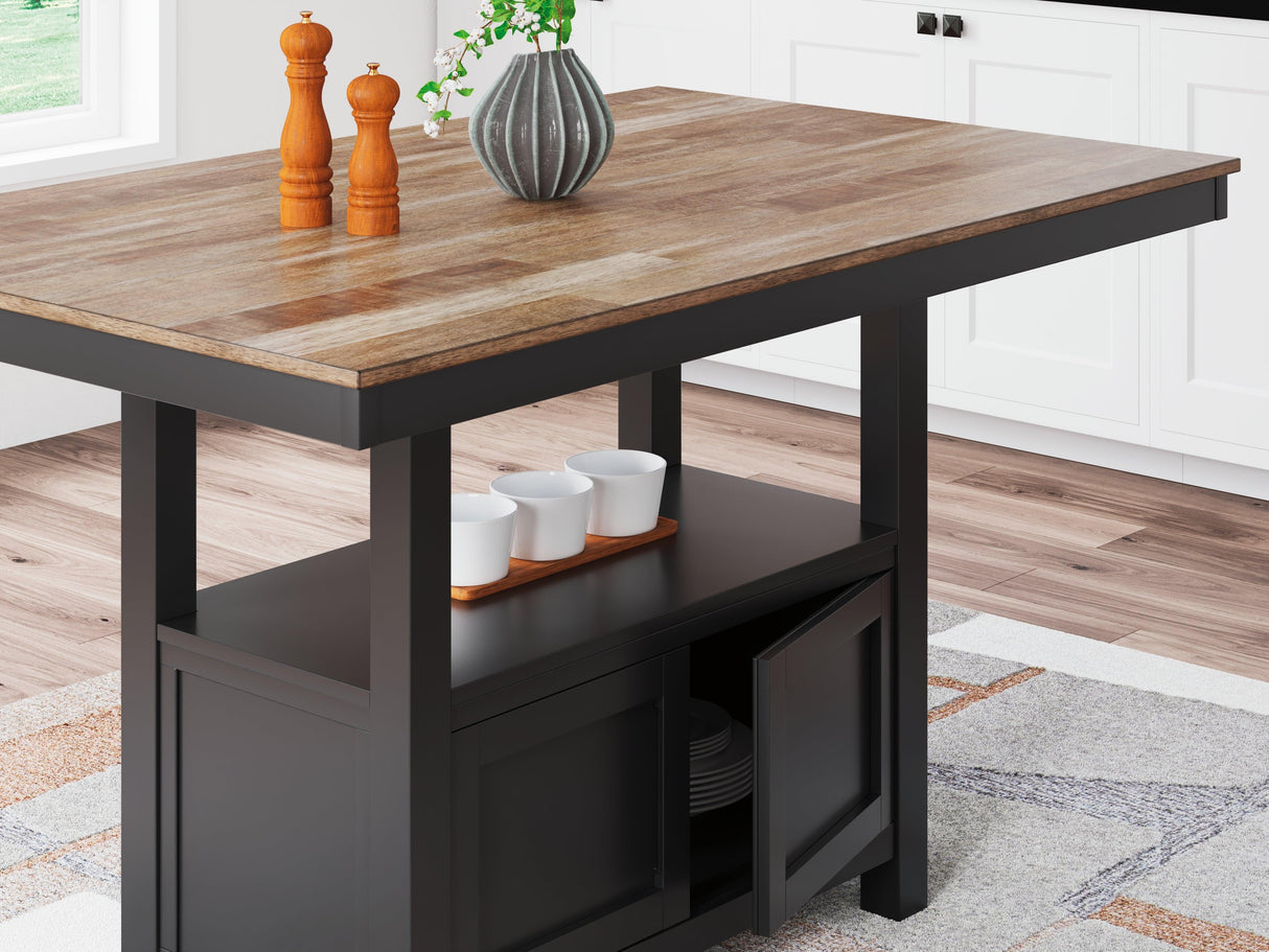 Wildenauer Brown/Black Counter Height Dining Table by Ashley at Eve Furniture
