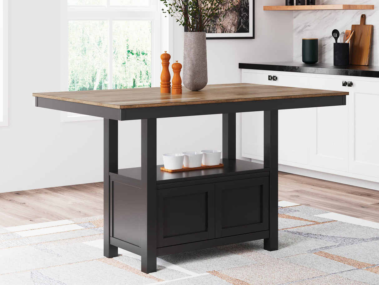 Wildenauer Brown/Black Counter Height Dining Table by Ashley at Eve Furniture