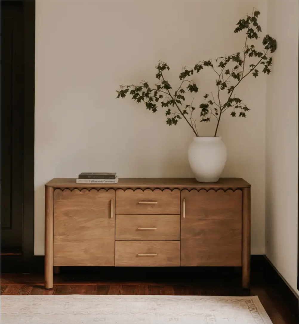 Wiley 3 Drawer Sideboard Vintage Brown by Moe's Home at Eve Furniture
