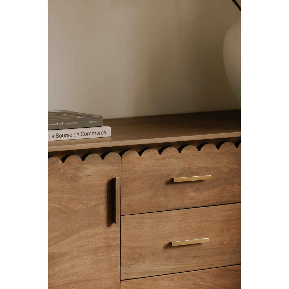 Wiley Vintage Brown 3 Drawer Sideboard by Moe's Home at Eve Furniture