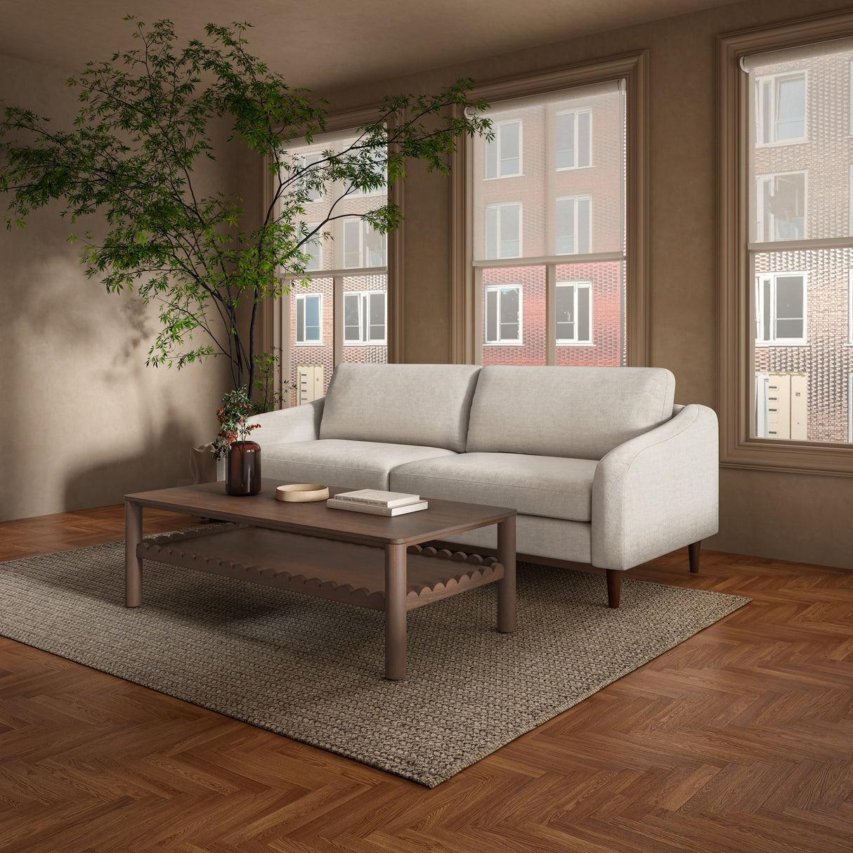 Wiley Vintage Brown Coffee Table by Moe's Home at Eve Furniture