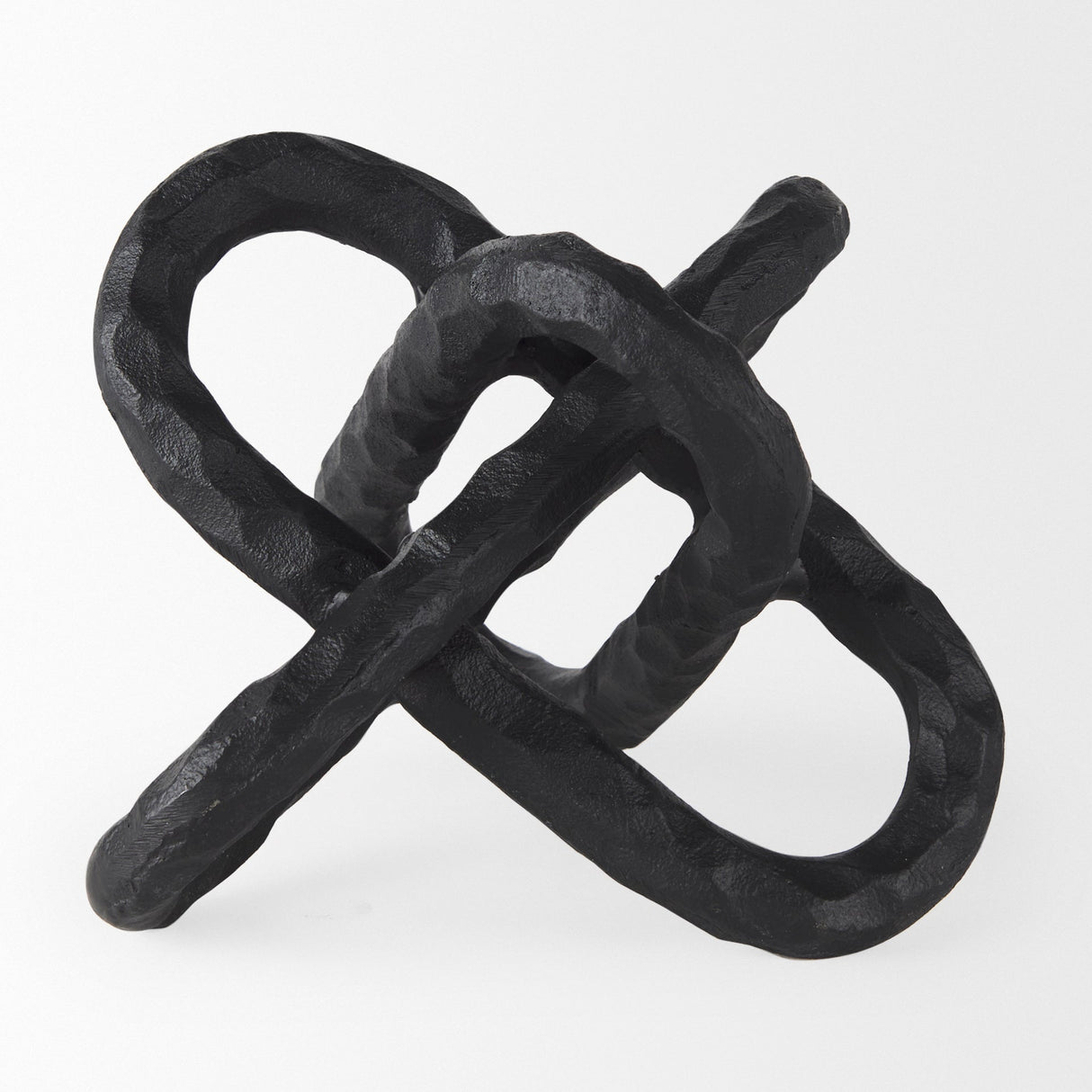 Wilhelm I (Small) 7L x 7W Black Metal Link Decor Object by Mercana at Eve Furniture