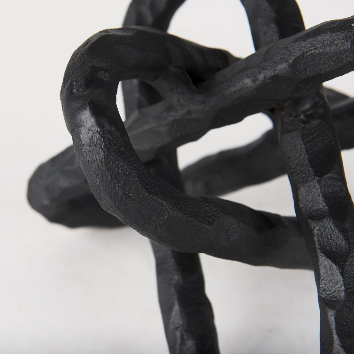 Wilhelm I (Small) 7L x 7W Black Metal Link Decor Object by Mercana at Eve Furniture