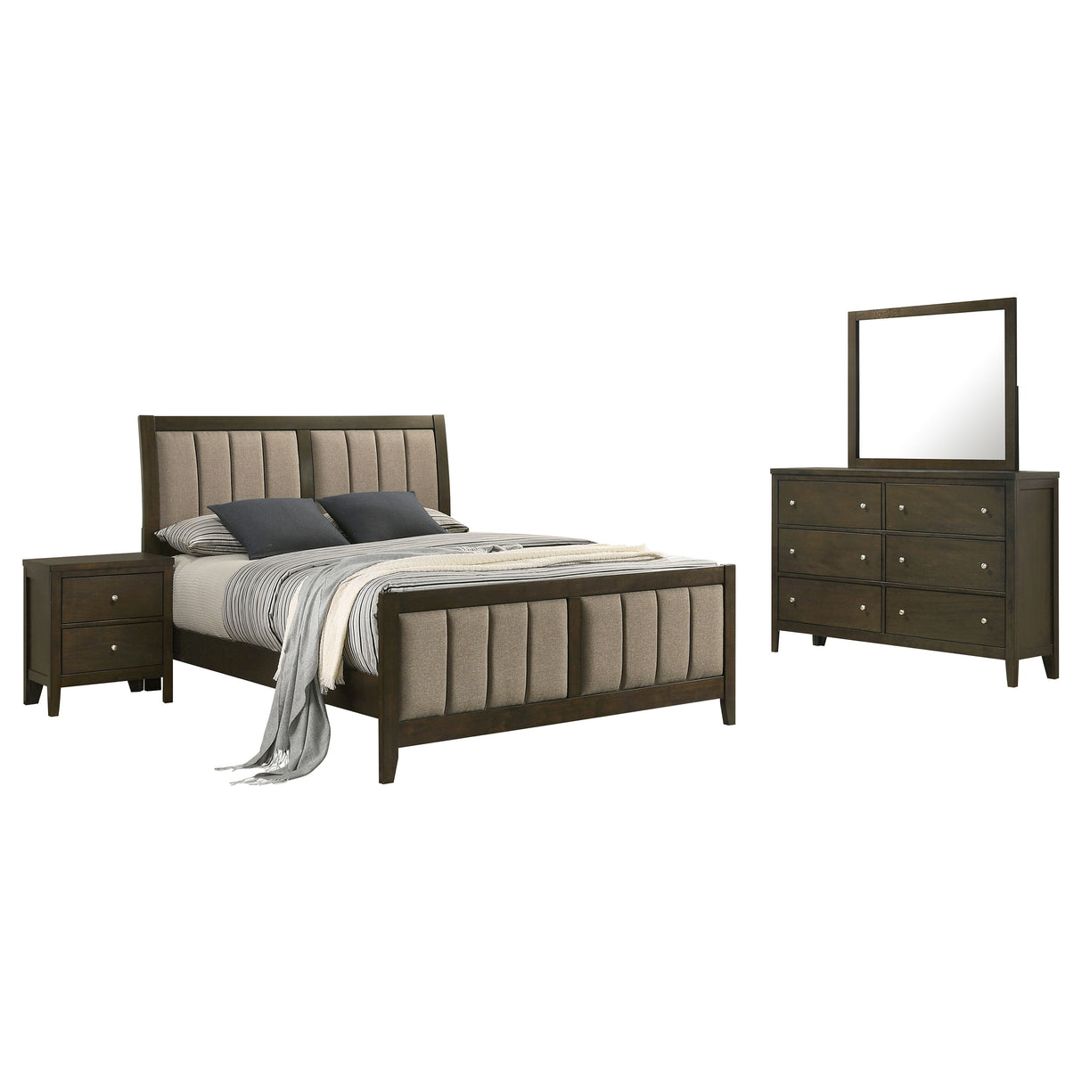 Wilkes Dark Cocoa 4-piece Full Bedroom Set by Coaster at Eve Furniture
