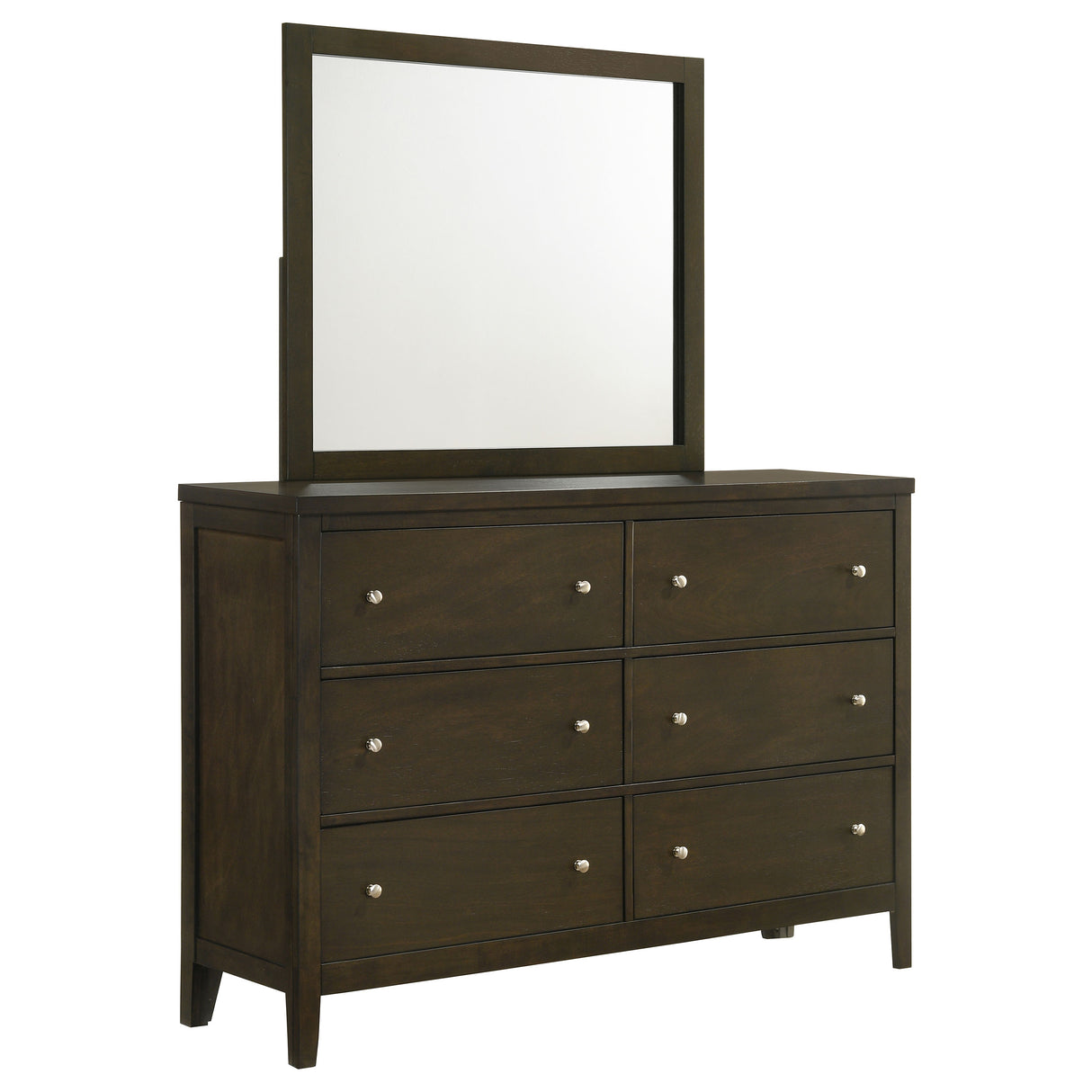 Wilkes Dark Cocoa 6-drawer Dresser and Mirror by Coaster at Eve Furniture