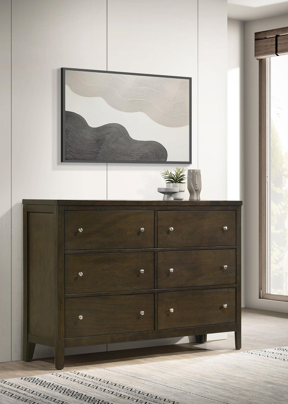 Wilkes Dark Cocoa 6-Drawer Dresser by Coaster at Eve Furniture