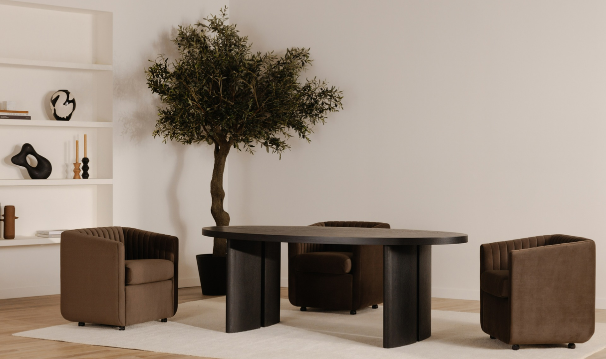 William Dining Table Black by Moe's Home at Eve Furniture