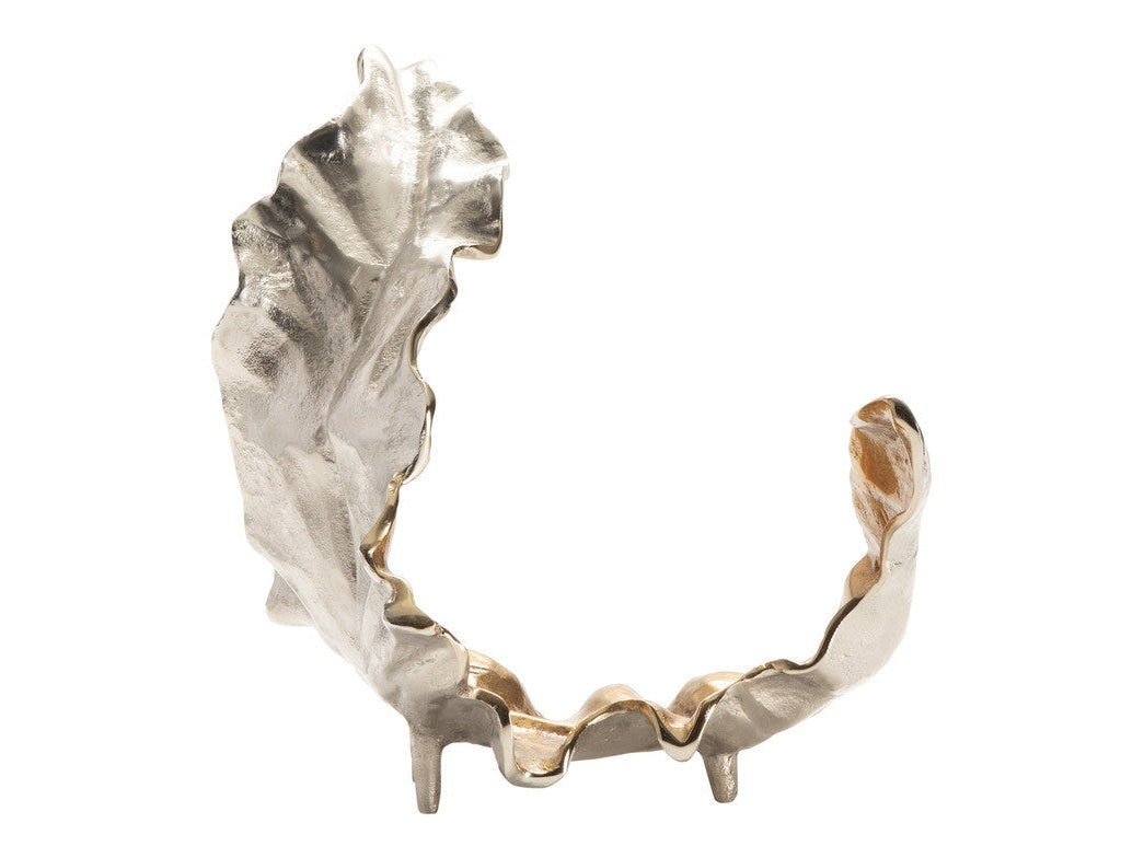 Willow Gold Medium Two-Toned Leaf 1 Sculptural by Crestview at Eve Furniture