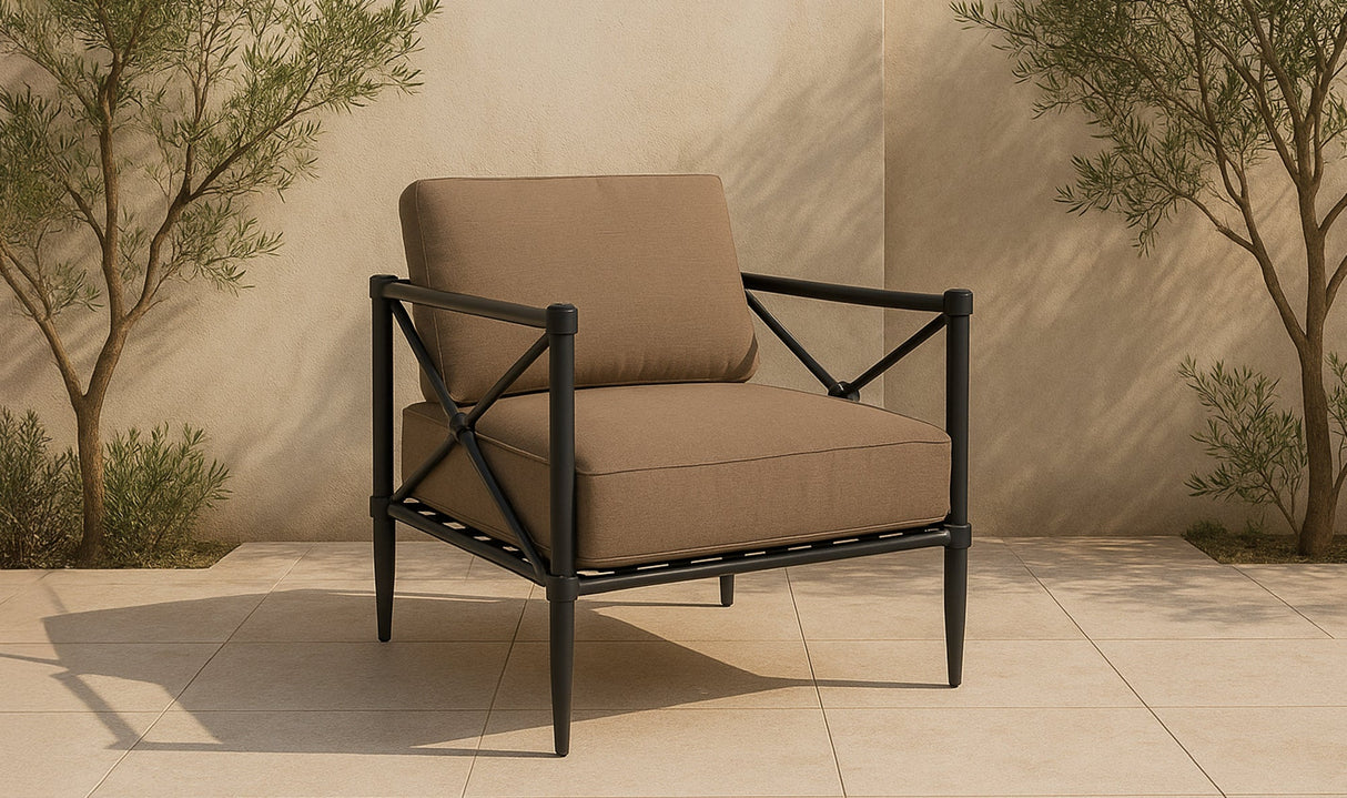 Willow Outdoor Accent Chair Light Brown by Moe's Home at Eve Furniture