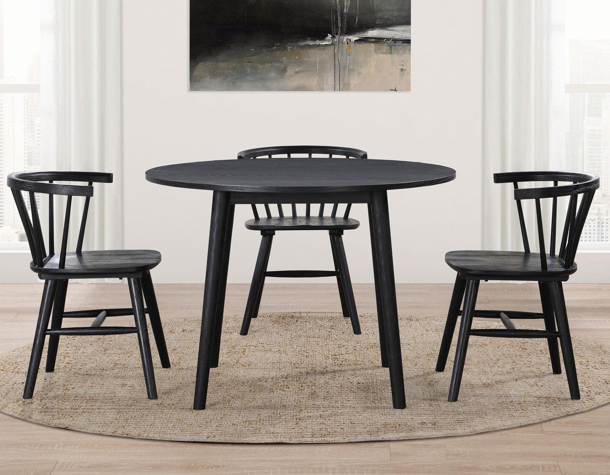 Willow 42″ Round Dining Table, Black by Steve Silver at Eve Furniture