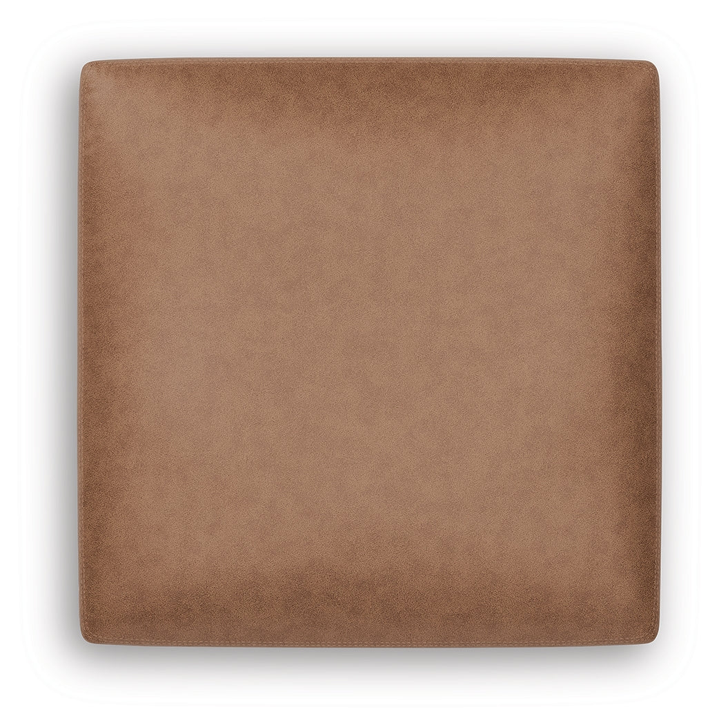 WillowBend Caramel Oversized Accent Ottoman by Ashley at Eve Furniture
