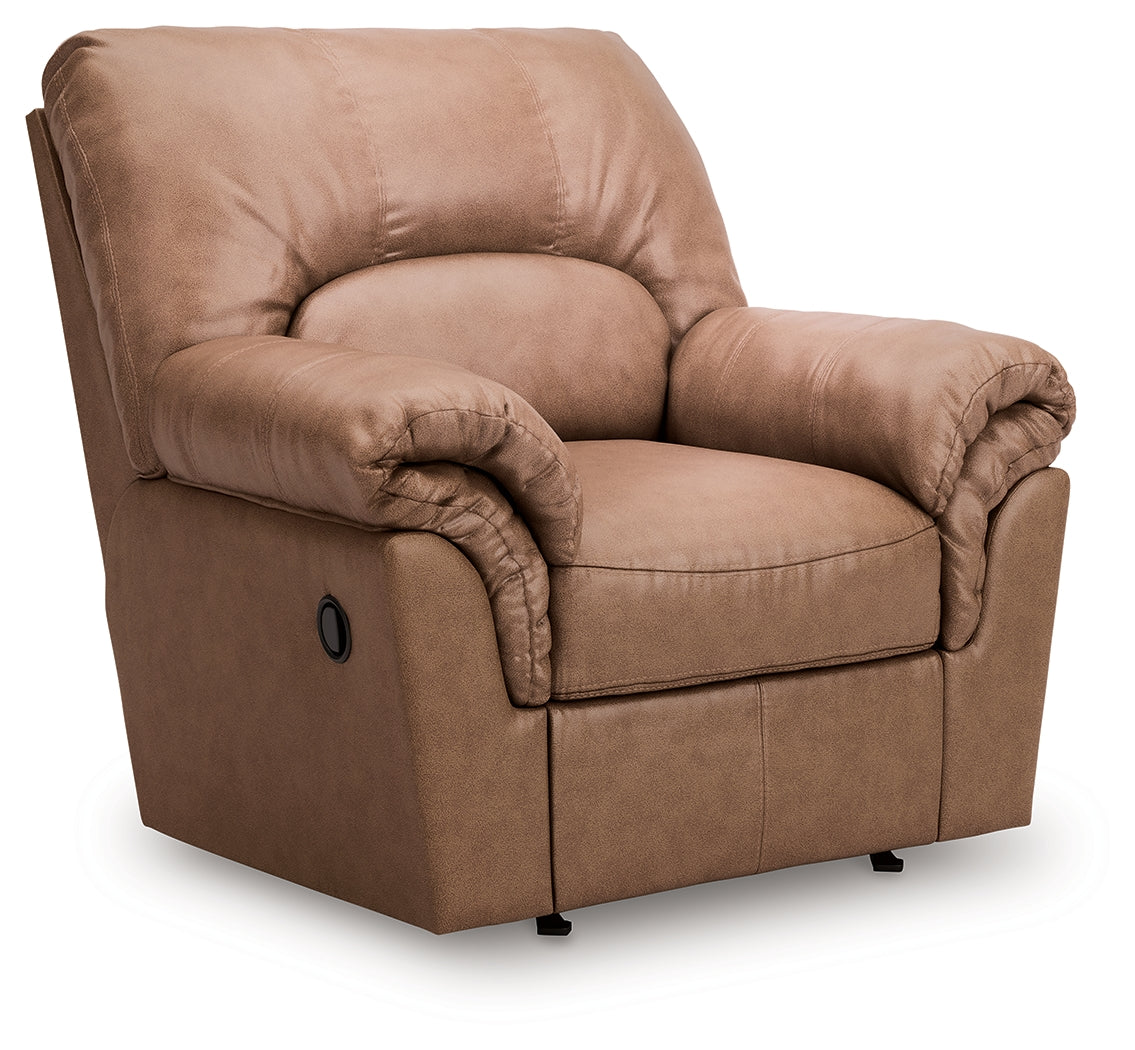 WillowBend Caramel Manual Recliner by Ashley at Eve Furniture