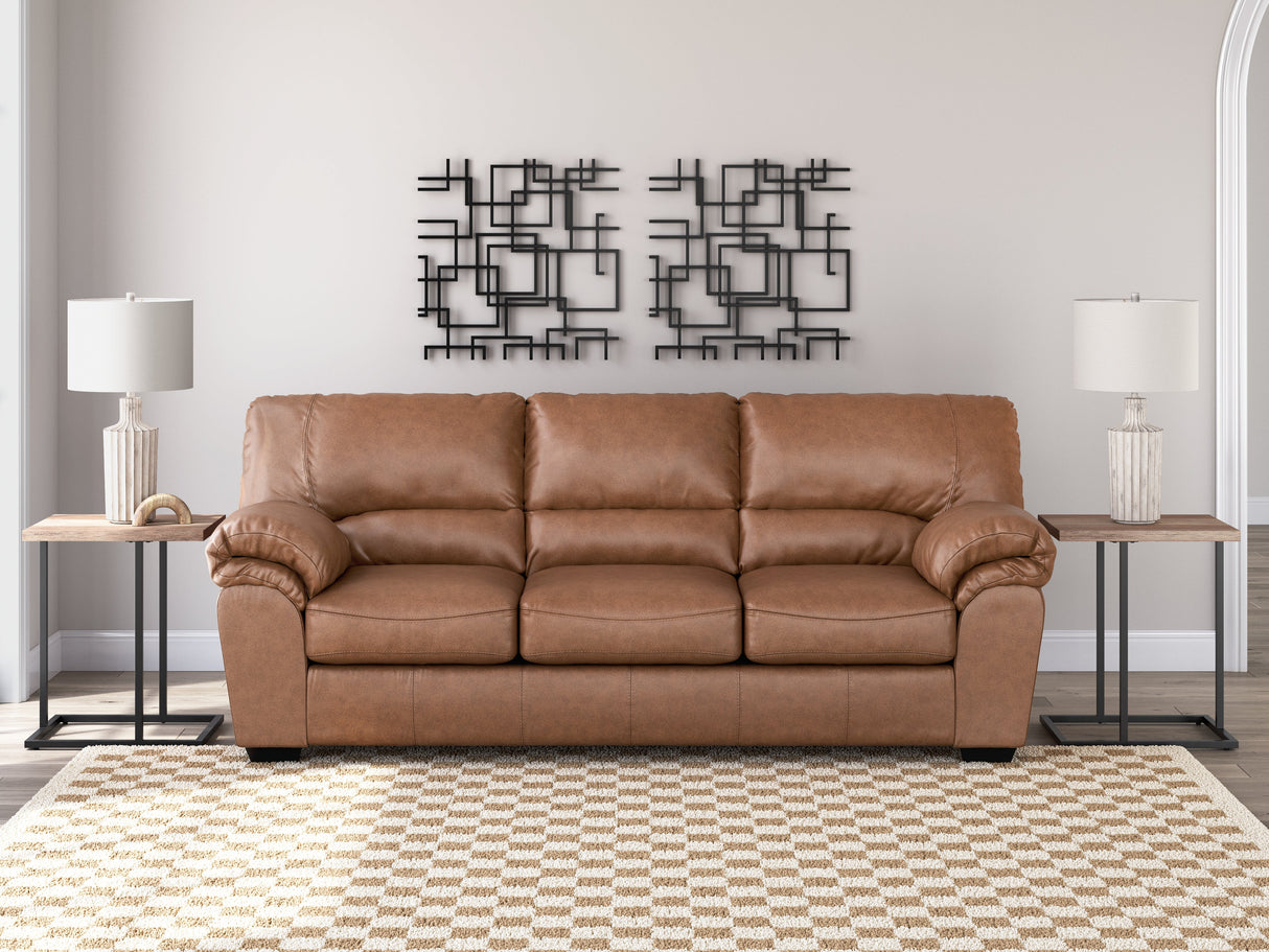 WillowBend Caramel Sofa and Loveseat by Ashley at Eve Furniture