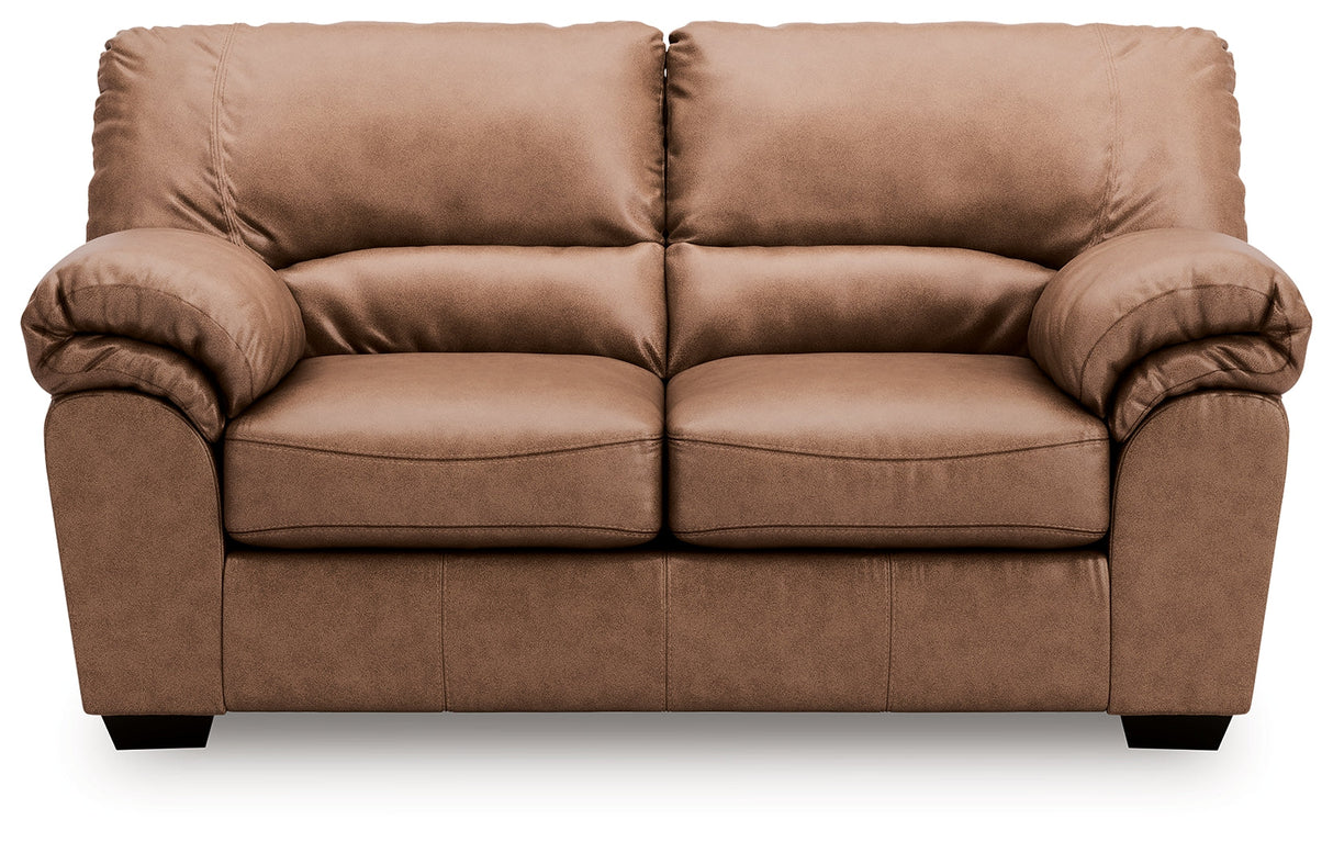 WillowBend Caramel Sofa and Loveseat by Ashley at Eve Furniture