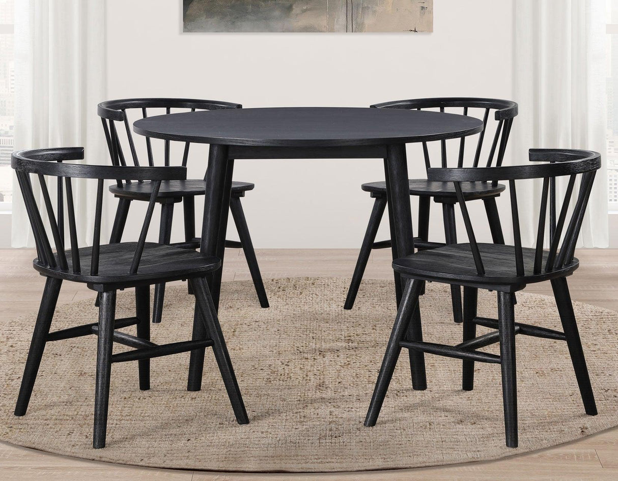 Willow Solid Wood Dining Chair, Black by Steve Silver at Eve Furniture