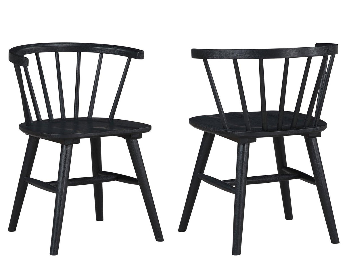 Willow Solid Wood Dining Chair, Black by Steve Silver at Eve Furniture