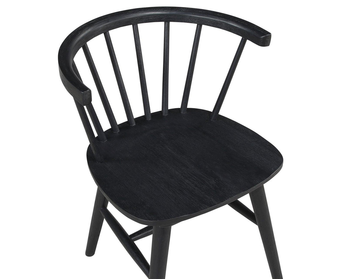 Willow Solid Wood Dining Chair, Black by Steve Silver at Eve Furniture