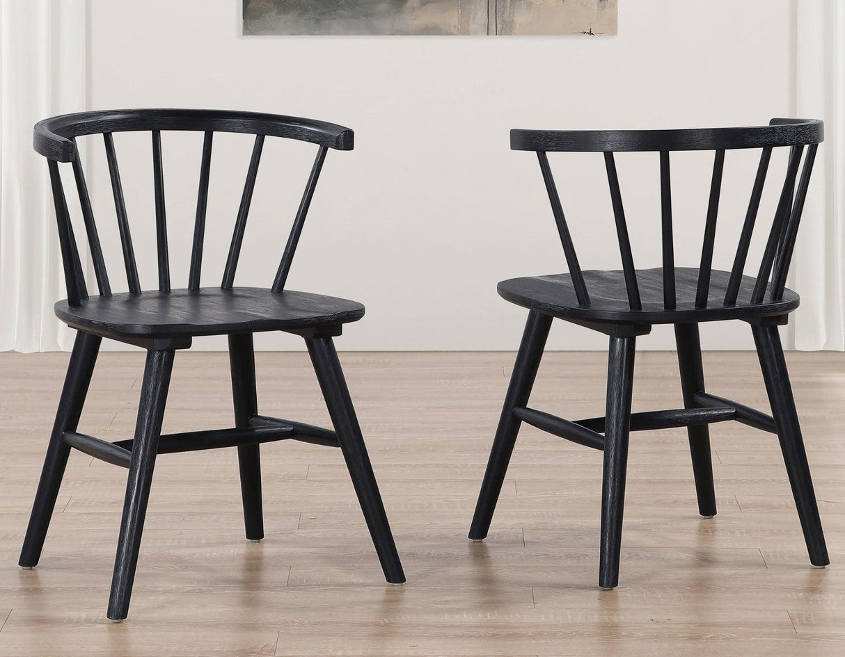Willow Solid Wood Dining Chair, Black by Steve Silver at Eve Furniture