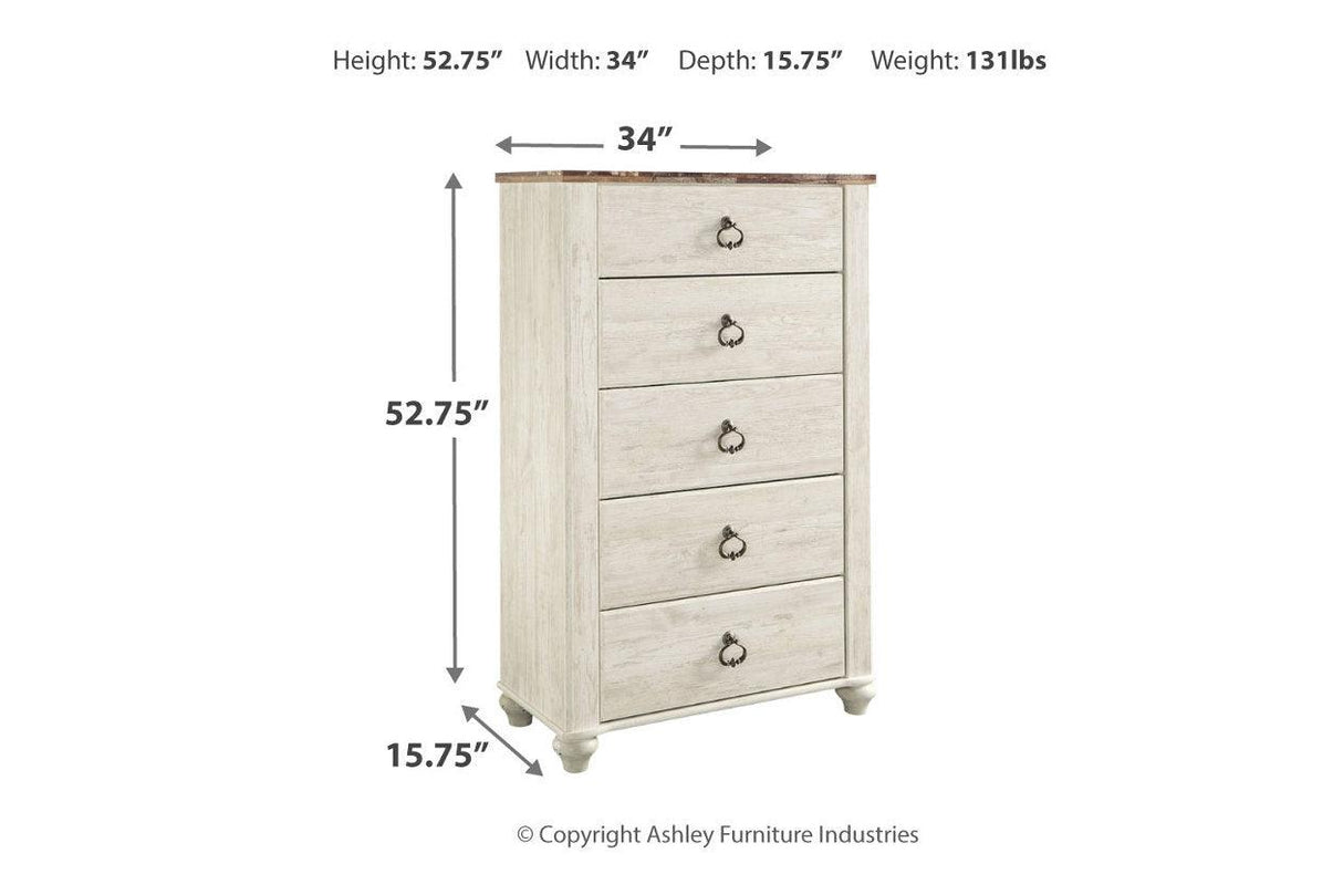 Willowton Two-tone Chest of Drawers by Ashley at Eve Furniture