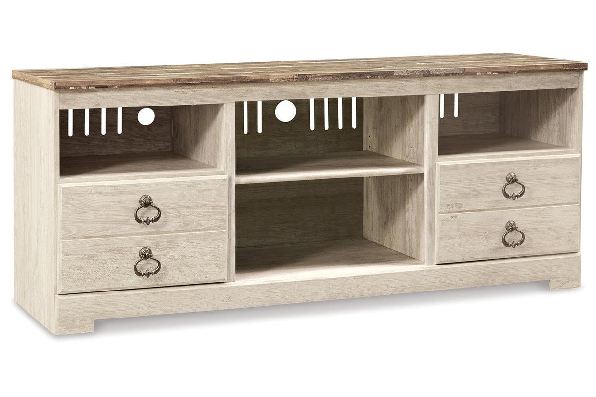 Willowton Whitewash 3-Piece Entertainment Center by Ashley at Eve Furniture