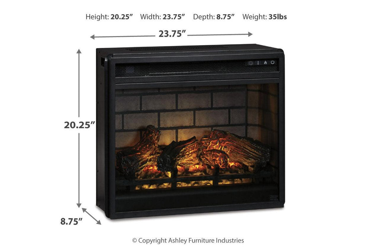 Willowton Whitewash 4-Piece Entertainment Center with Electric Fireplace by Ashley at Eve Furniture