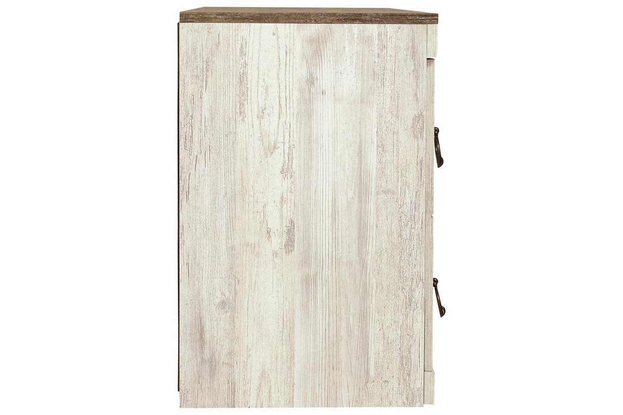 Willowton Whitewash 60" TV Stand by Ashley at Eve Furniture