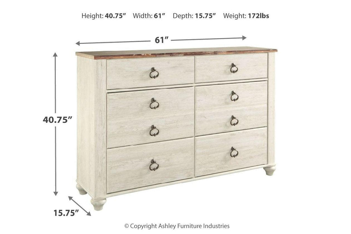 Willowton Two-tone Dresser by Ashley at Eve Furniture