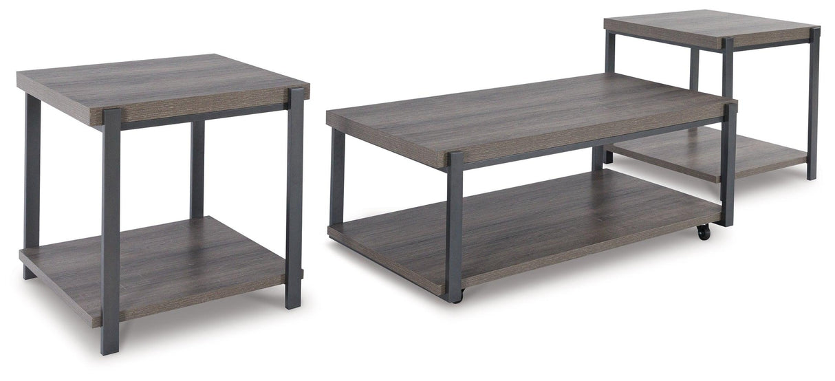 Wilmaden Gray/Black Table by Ashley at Eve Furniture