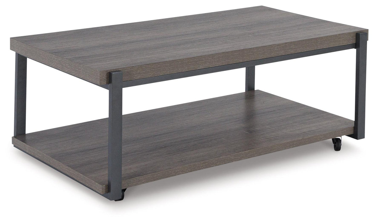Wilmaden Gray/Black Table by Ashley at Eve Furniture