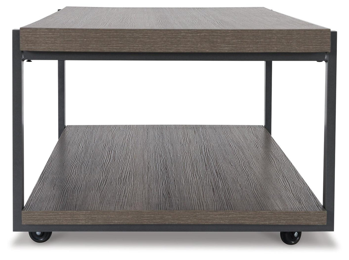 Wilmaden Gray/Black Table by Ashley at Eve Furniture