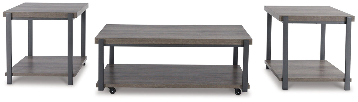 Wilmaden Gray/Black Table by Ashley at Eve Furniture