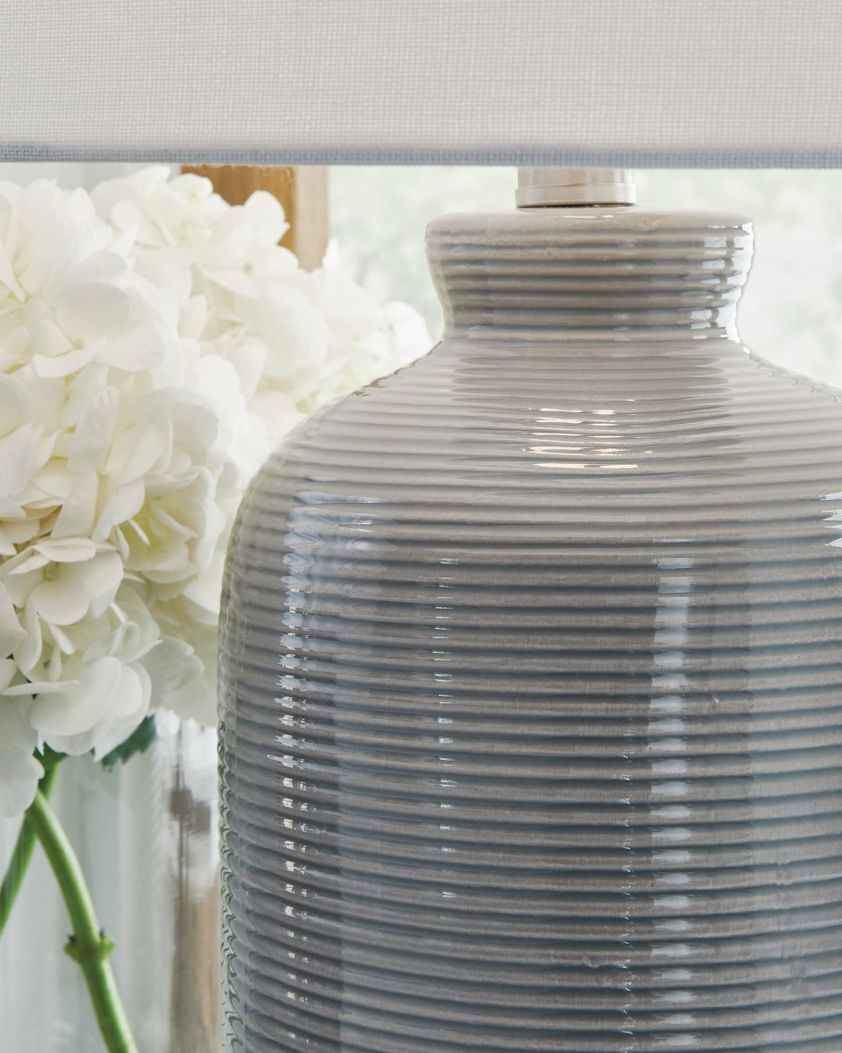 Wimlow Gray Blue Table Lamp by Ashley at Eve Furniture