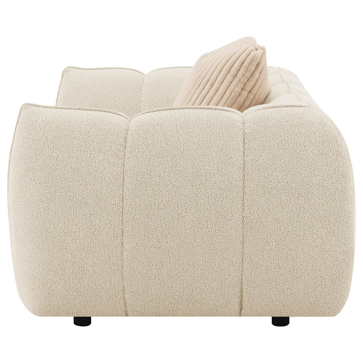 Winchester Boucle Upholstered Chair and a Half Sand Pebble by Coaster at Eve Furniture