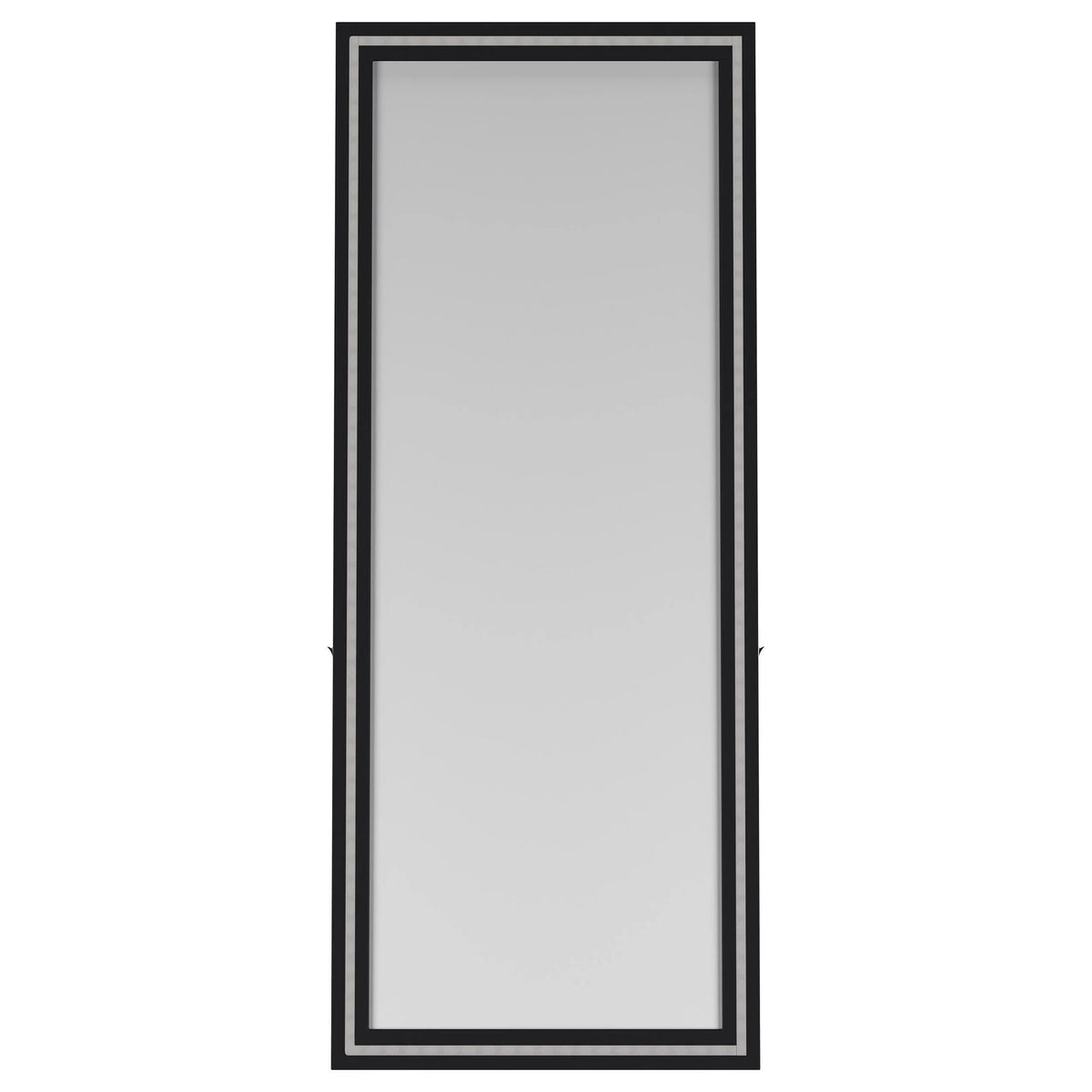 Windrose Black Full Length Floor Standing Tempered Mirror with LED Lighting by Coaster at Eve Furniture