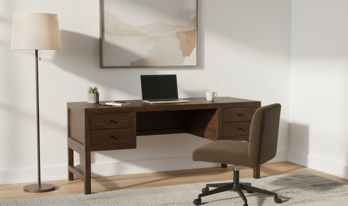 Windsor Desk Dark Brown by Moe's Home at Eve Furniture