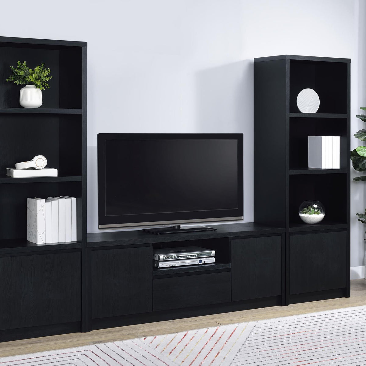 Winfield Black 3Piece Entertainment Center 60inch TV Stand Eve — free download
