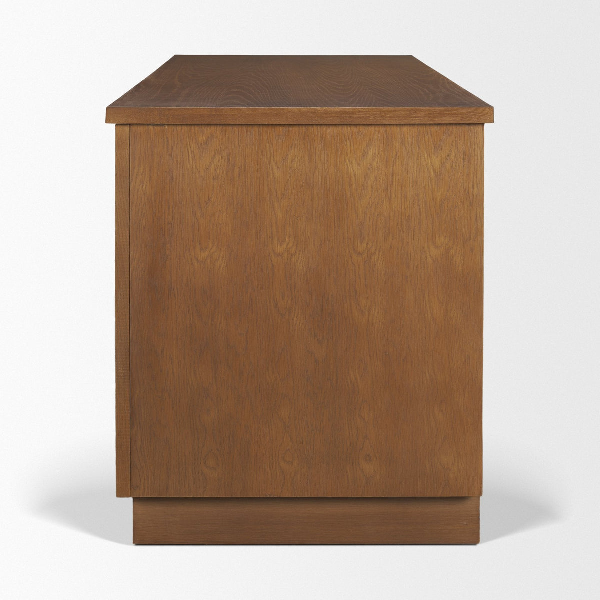 Winsford Two-Tone Oak Writing Desk w/ Glass Doors by Mercana at Eve Furniture
