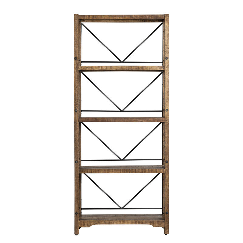 Winslow Brown/Black Bookshelf by Crestview at Eve Furniture