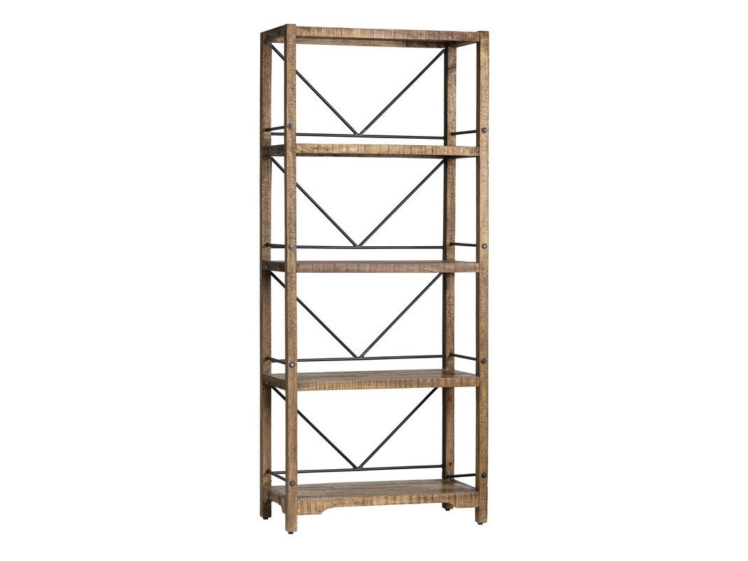 Winslow Brown/Black Bookshelf by Crestview at Eve Furniture