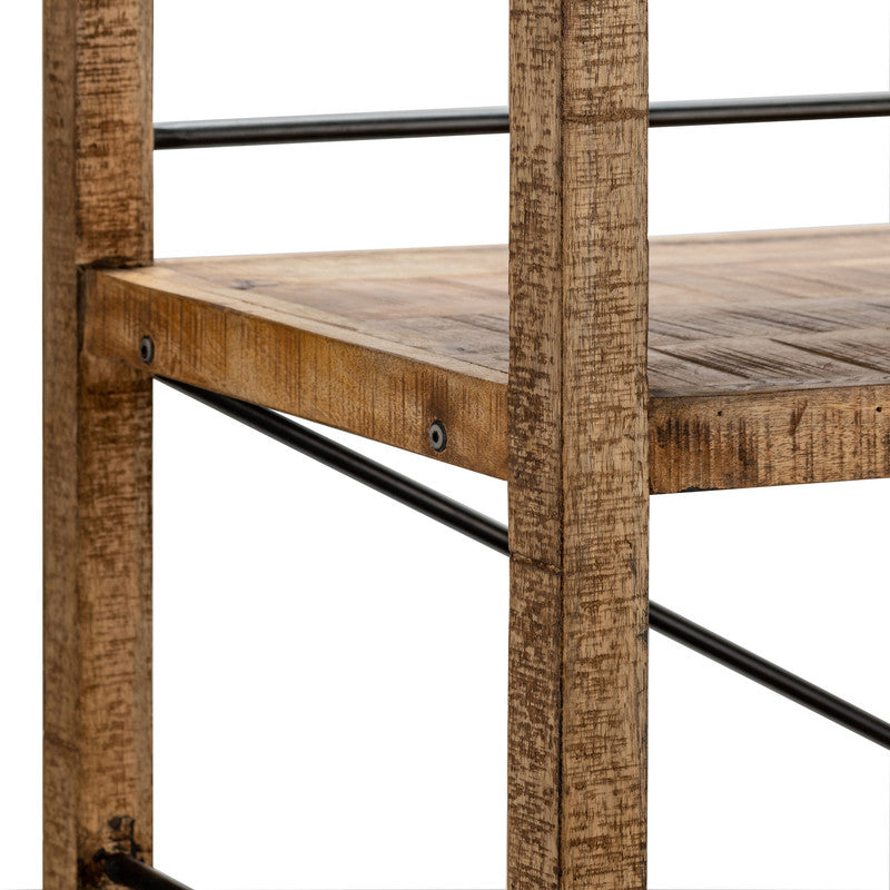 Winslow Brown/Black Rectangular Bookshelf by Crestview at Eve Furniture
