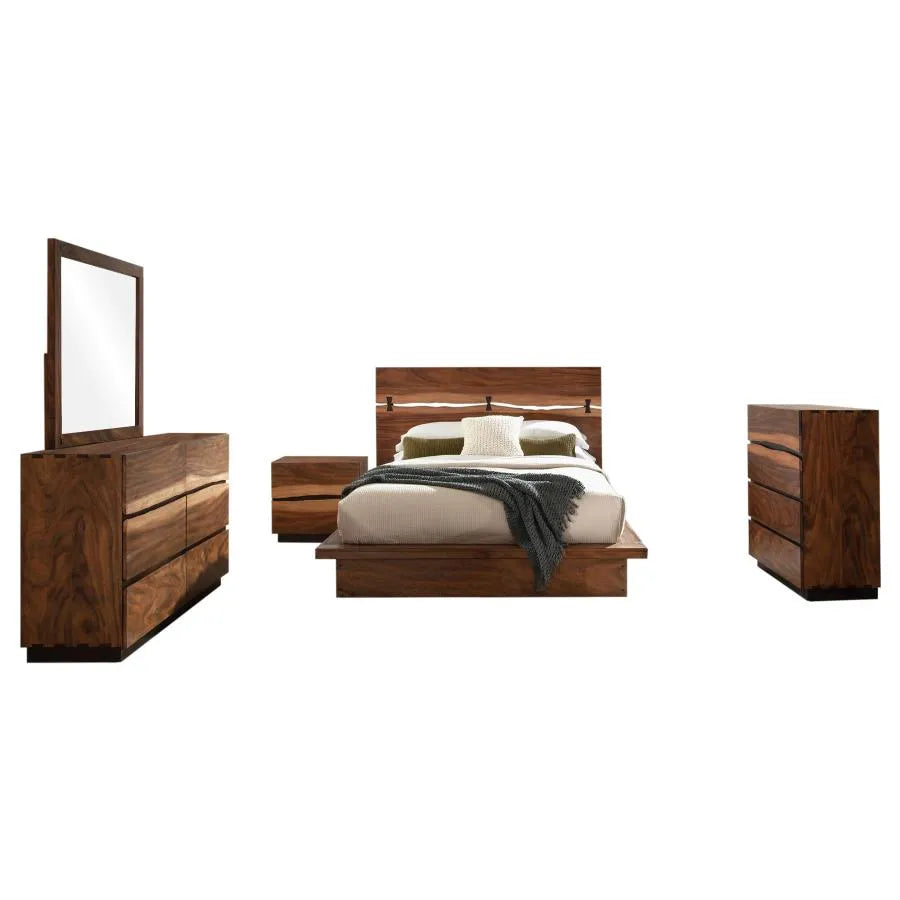 Winslow Smokey Walnut 5-piece Queen Bedroom Set by Coaster at Eve Furniture